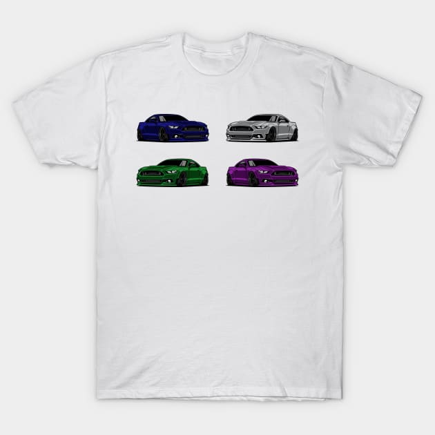 X4 Ford Mustang GT T-Shirt by Car_Designer